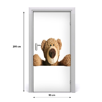 Selbstklebender aufkleber an der tür Teddybär