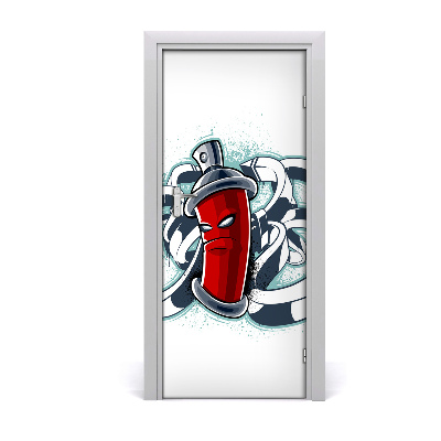 Selbstklebendes wandbild an der wand Graffiti