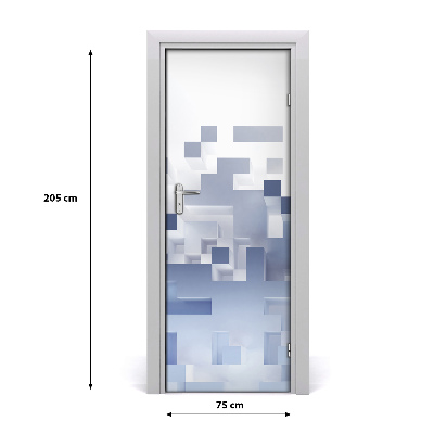 Selbstklebender aufkleber an der tür Abstraction würfel