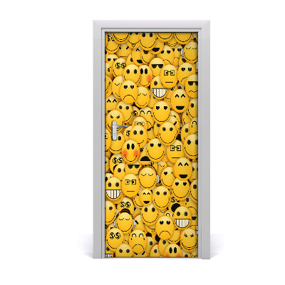 Selbstklebendes wandbild an der wand Emoticons