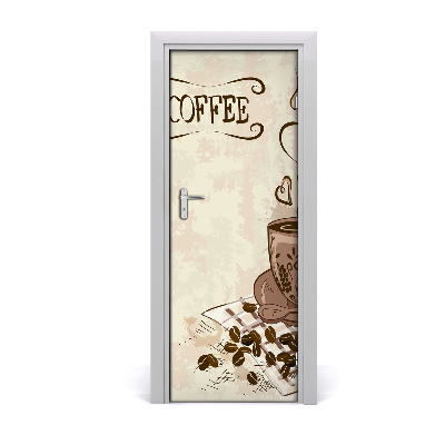 Selbstklebendes wandbild an der wand Aromatischer kaffee