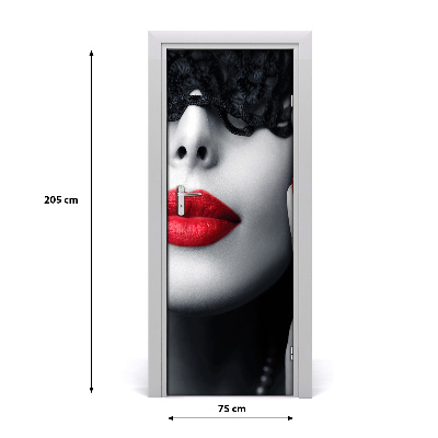 Selbstklebendes wandbild an der wand Spitzeschablone