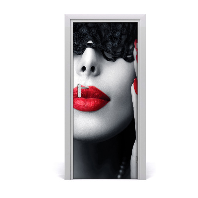 Selbstklebendes wandbild an der wand Spitzeschablone