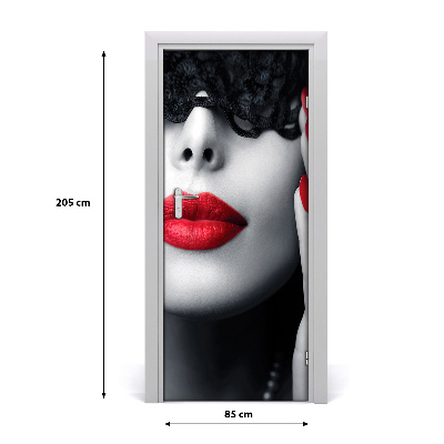 Selbstklebendes wandbild an der wand Spitzeschablone