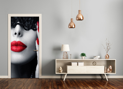 Selbstklebendes wandbild an der wand Spitzeschablone