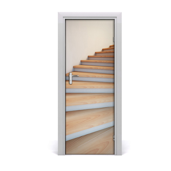 Selbstklebendes wandbild an der wand Treppe straße