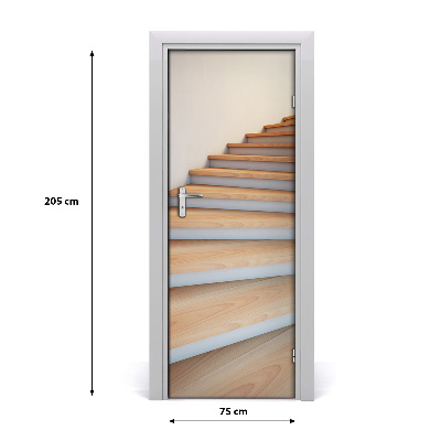 Selbstklebendes wandbild an der wand Treppe straße