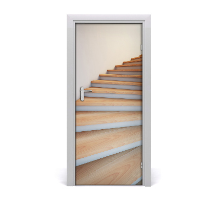 Selbstklebendes wandbild an der wand Treppe straße