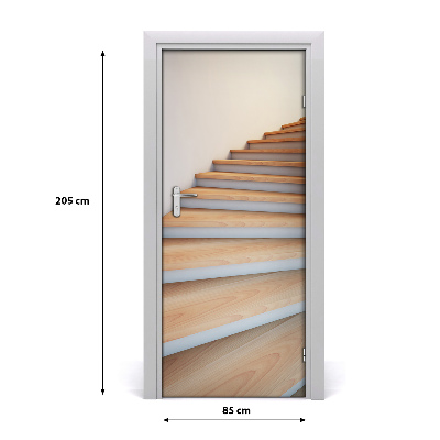 Selbstklebendes wandbild an der wand Treppe straße