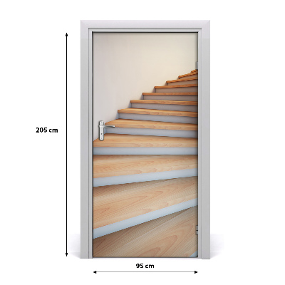 Selbstklebendes wandbild an der wand Treppe straße