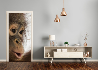 Selbstklebender aufkleber an der tür Junger orang-utan
