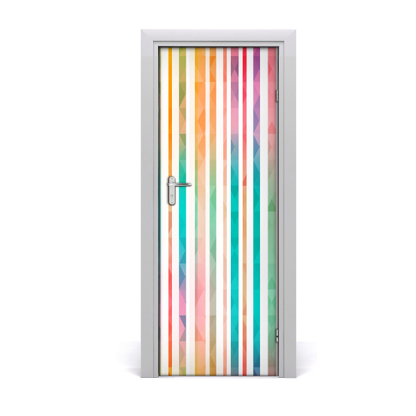 Selbstklebendes wandbild an der wand Bunte streifen