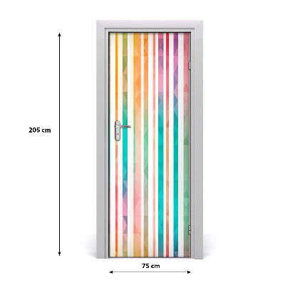 Selbstklebendes wandbild an der wand Bunte streifen