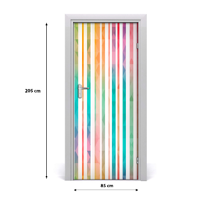Selbstklebendes wandbild an der wand Bunte streifen