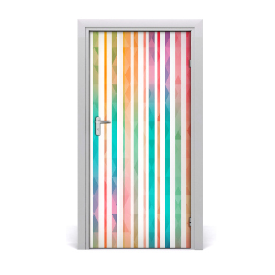 Selbstklebendes wandbild an der wand Bunte streifen
