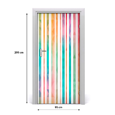 Selbstklebendes wandbild an der wand Bunte streifen