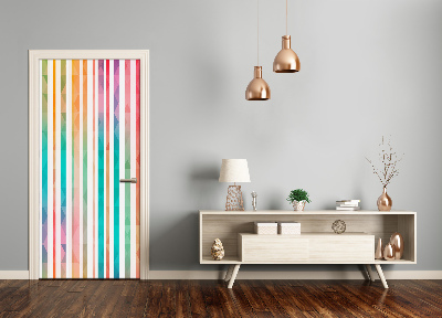Selbstklebendes wandbild an der wand Bunte streifen