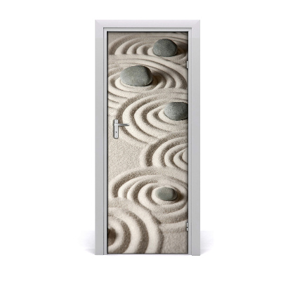 Selbstklebendes wandbild an der wand Steine auf sand