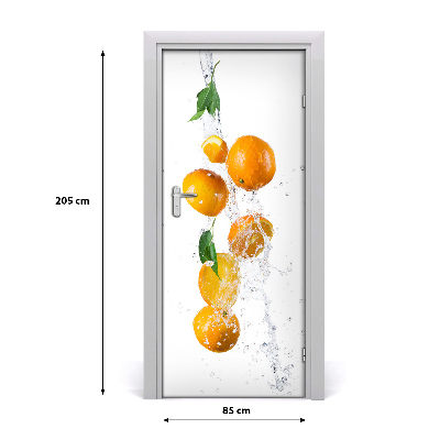 Selbstklebender aufkleber an der tür Orangen