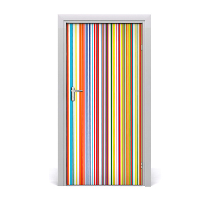 Selbstklebendes wandbild an der wand Bunte streifen