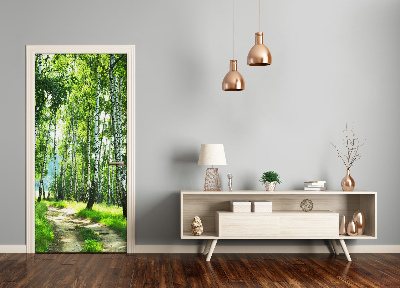 Selbstklebendes wandbild an der wand Birkenwald