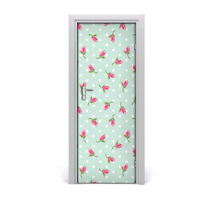 Selbstklebendes wandbild an der wand Haus roses