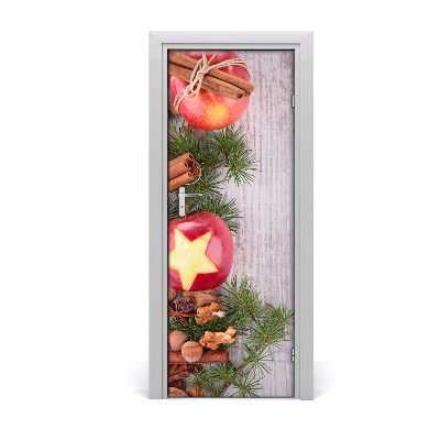 Selbstklebender aufkleber an der tür Weihnachtsäpfel