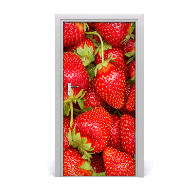 Selbstklebender aufkleber an der tür Erdbeeren