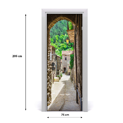 Selbstklebendes wandbild an der wand Charmante straße