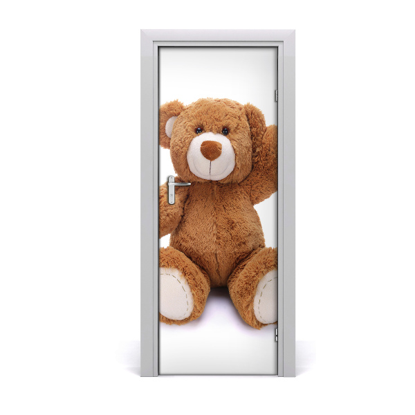 Selbstklebender aufkleber an der tür Teddybär