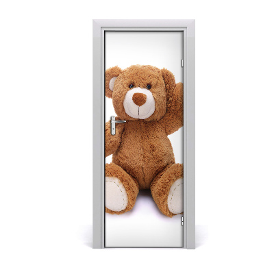 Selbstklebender aufkleber an der tür Teddybär