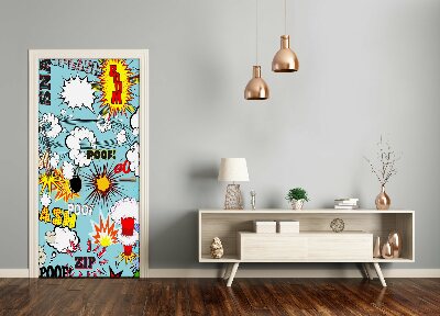 Selbstklebendes wandbild an der wand Comic