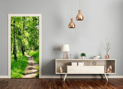 Selbstklebendes wandbild an der wand Birkenwald