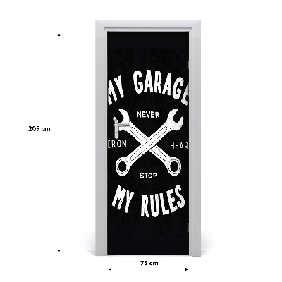 Selbstklebendes wandbild an der wand Sprüche meine garage