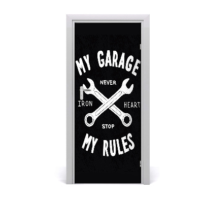 Selbstklebendes wandbild an der wand Sprüche meine garage