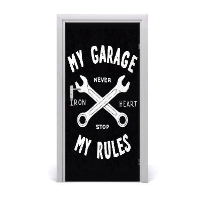 Selbstklebendes wandbild an der wand Sprüche meine garage