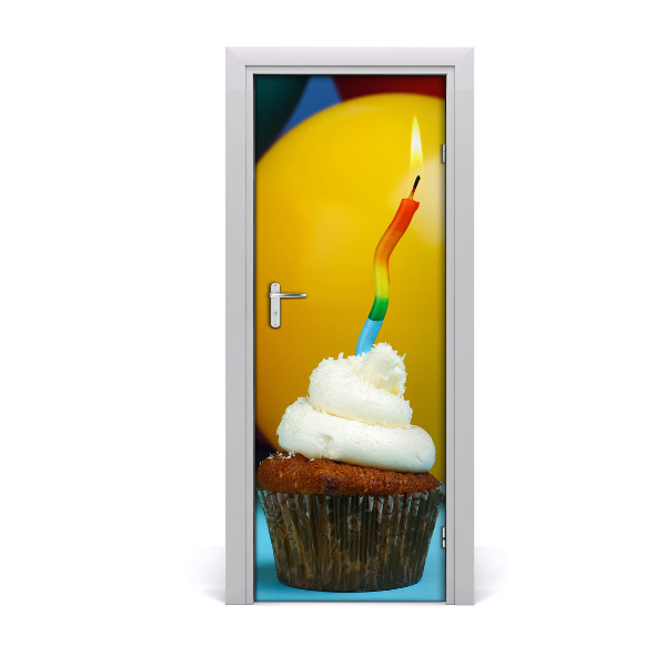 Selbstklebender aufkleber an der tür Geburtstags-kuchen
