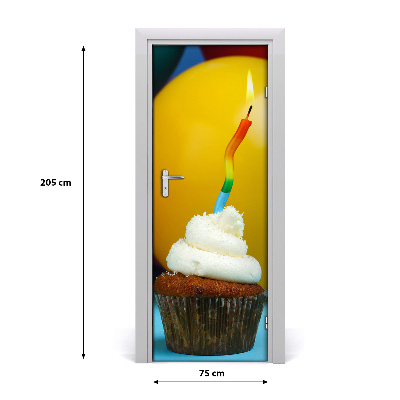 Selbstklebender aufkleber an der tür Geburtstags-kuchen