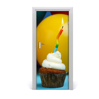 Selbstklebender aufkleber an der tür Geburtstags-kuchen