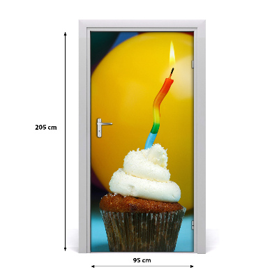Selbstklebender aufkleber an der tür Geburtstags-kuchen