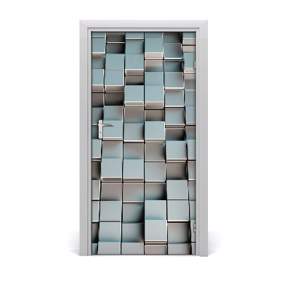 Selbstklebender aufkleber an der tür Wand würfel