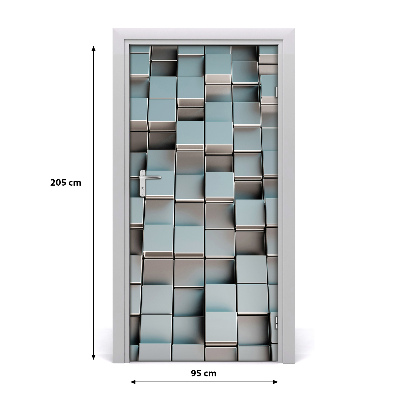 Selbstklebender aufkleber an der tür Wand würfel