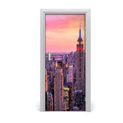 Selbstklebendes wandbild an der wand New york west