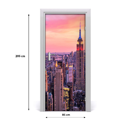 Selbstklebendes wandbild an der wand New york west