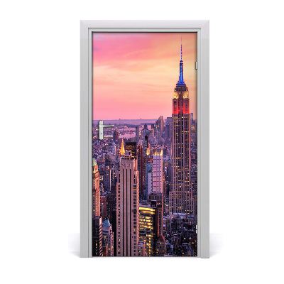 Selbstklebendes wandbild an der wand New york west