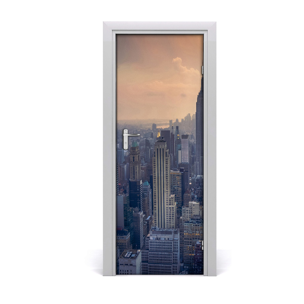 Selbstklebendes wandbild an der wand Manhattan new york city