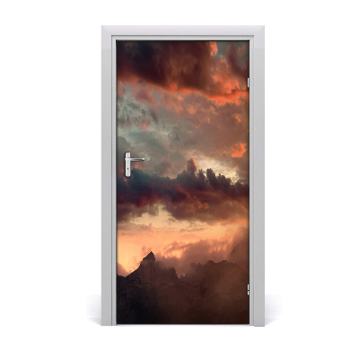 Selbstklebendes wandbild an der wand Sunset berg