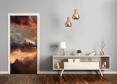 Selbstklebendes wandbild an der wand Sunset berg