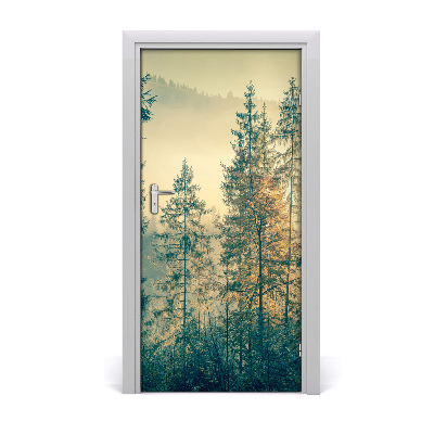 Selbstklebendes wandbild an der wand Den wald nebel über