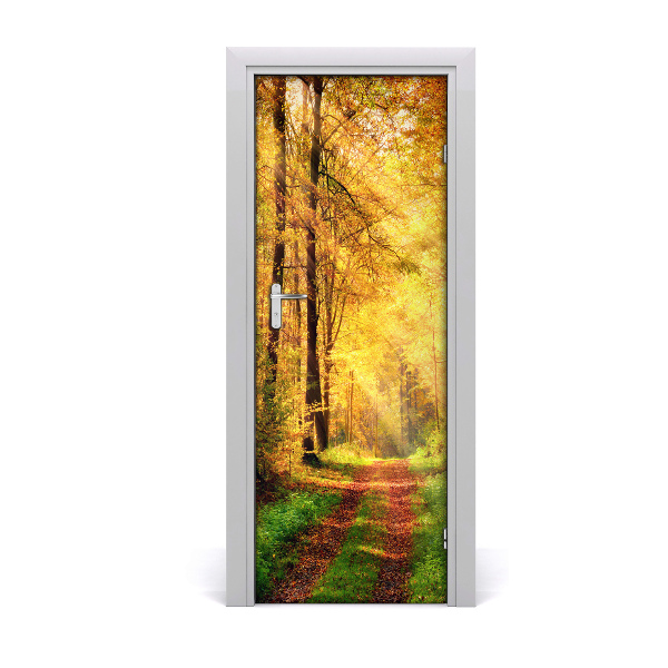 Selbstklebendes wandbild an der wand Wald im herbst